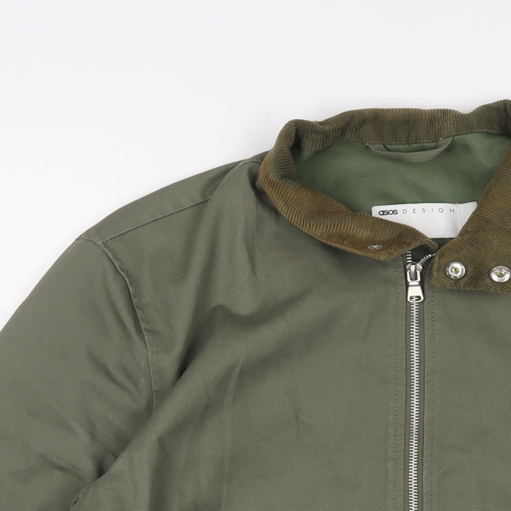 ASOS Mens Green Jacket Size L Zip