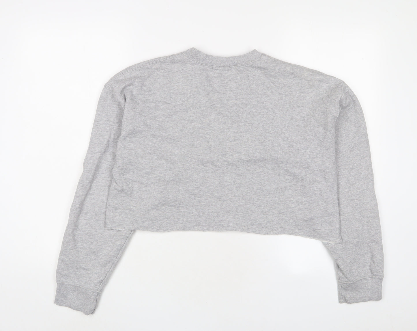 PRETTYLITTLETHING Womens Grey Cotton Pullover Sweatshirt Size S Pullover