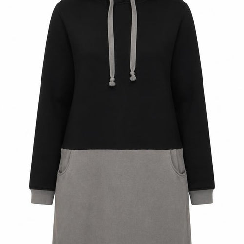 John Baner Womens Black Cotton Jumper Dress Size M Crew Neck Pullover