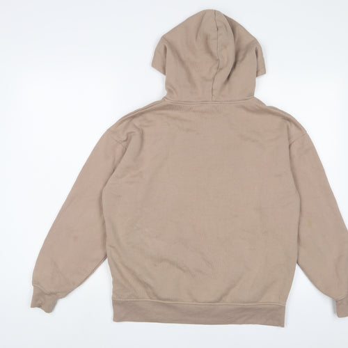 New Look Womens Brown Cotton Pullover Hoodie Size S Pullover
