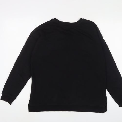 River Island Womens Black Cotton Pullover Sweatshirt Size XS Pullover
