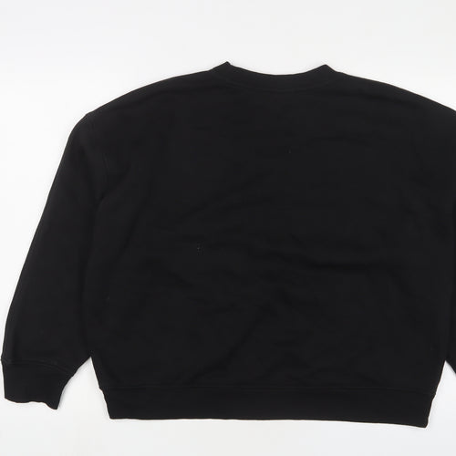 NEXT Womens Black Cotton Pullover Sweatshirt Size M Pullover