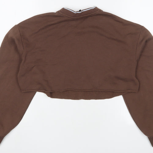H&M Womens Brown Cotton Pullover Sweatshirt Size XS Pullover