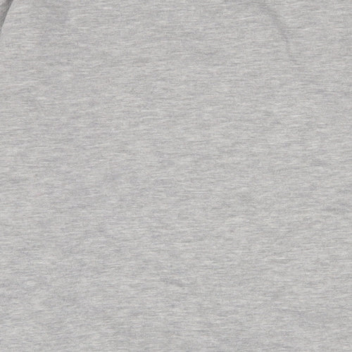 PRETTYLITTLETHING Womens Grey Cotton Pullover Sweatshirt Size XS Pullover - Logo, Embroidered