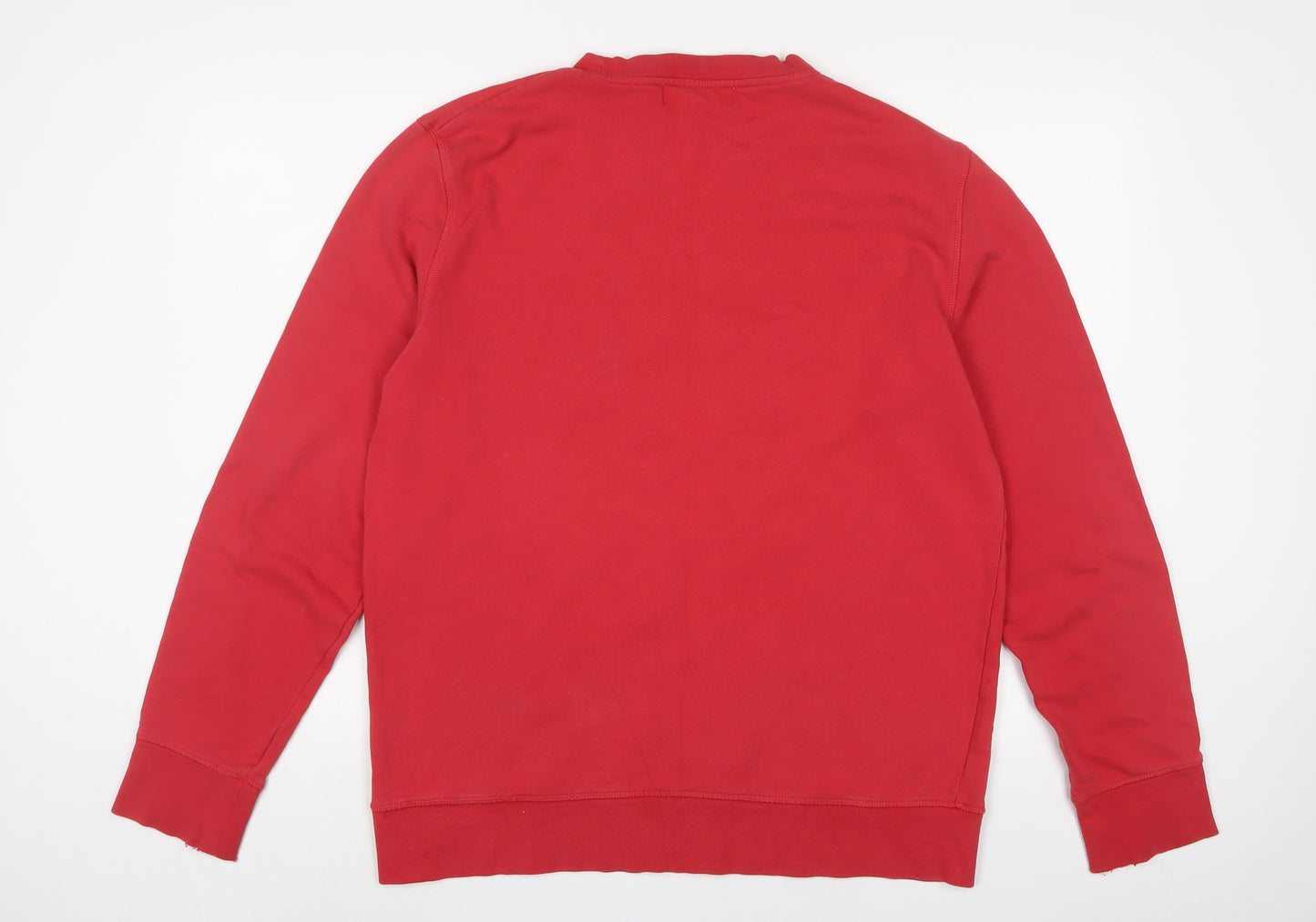 H&M Mens Red Cotton Pullover Sweatshirt Size L - NYC