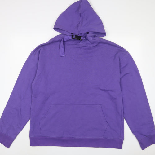 ASOS Womens Purple Cotton Pullover Hoodie Size 10 Pullover - Buckle
