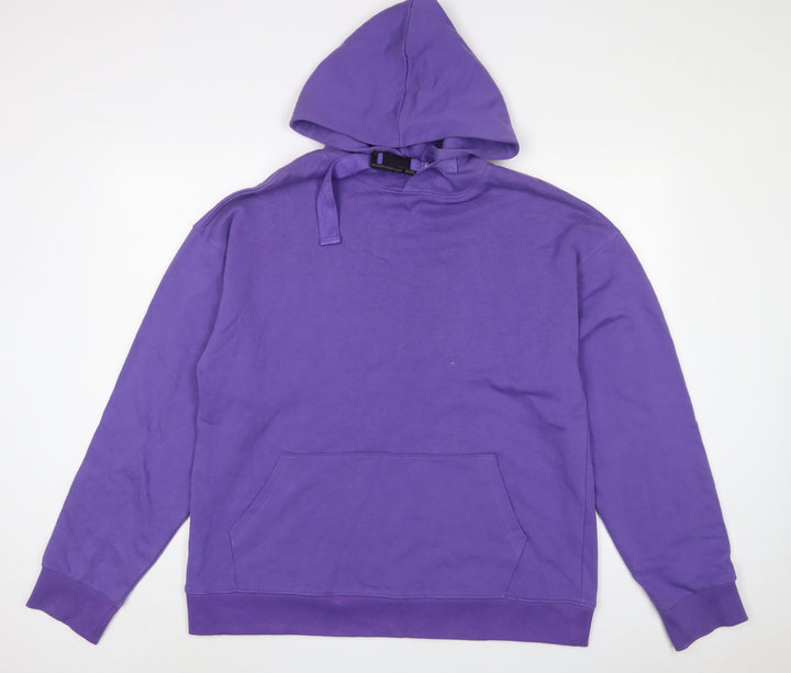 ASOS Womens Purple Cotton Pullover Hoodie Size 10 Pullover - Buckle