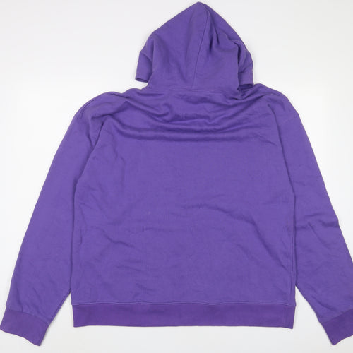 ASOS Womens Purple Cotton Pullover Hoodie Size 10 Pullover - Buckle