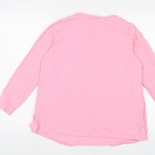 Savida Womens Pink Cotton Pullover Sweatshirt Size S Pullover - Buttons