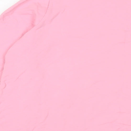 Savida Womens Pink Cotton Pullover Sweatshirt Size S Pullover - Buttons