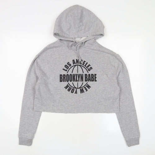 H&M Womens Grey Cotton Pullover Hoodie Size S Pullover - Los Angeles