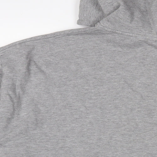 ASOS Womens Grey Cotton Pullover Hoodie Size 2XL Button