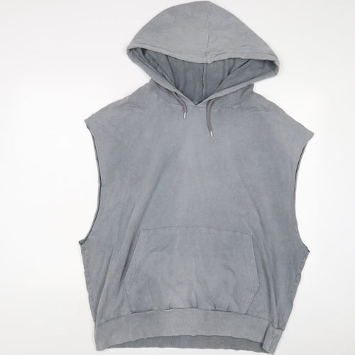 ASOS Womens Grey Cotton Pullover Hoodie Size 16 Pullover