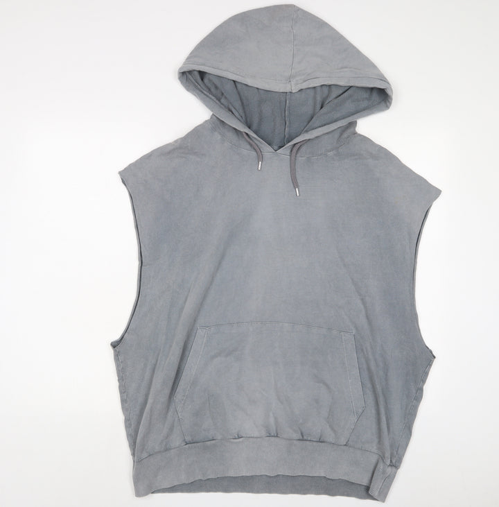 ASOS Womens Grey Cotton Pullover Hoodie Size 16 Pullover