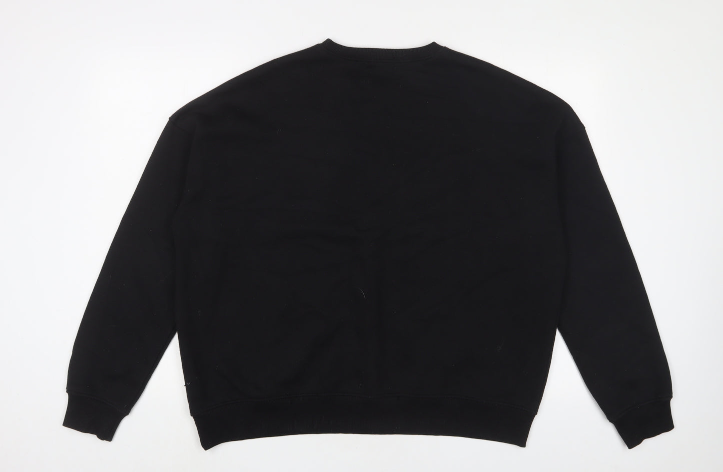 Missguided Womens Black Cotton Pullover Sweatshirt Size 10 Pullover