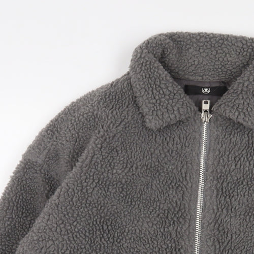 Missguided Womens Grey Jacket Size 6 Zip