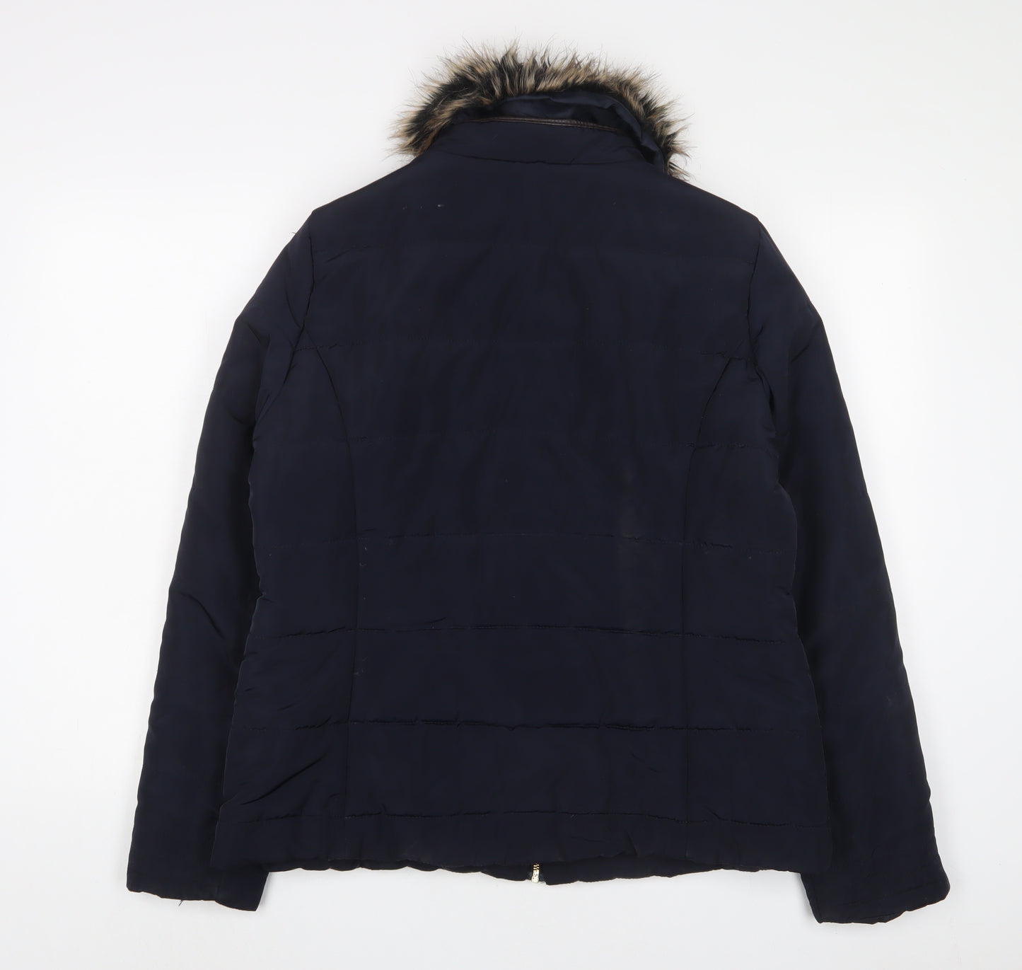 Dorothy Perkins Womens Blue Quilted Coat Size 16 Zip