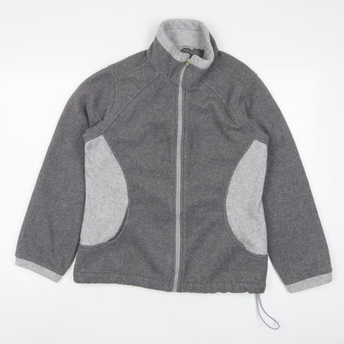 Marks and Spencer Womens Grey Jacket Size 14 Zip