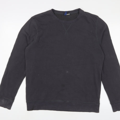 H&M Womens Grey Cotton Pullover Sweatshirt Size M Pullover
