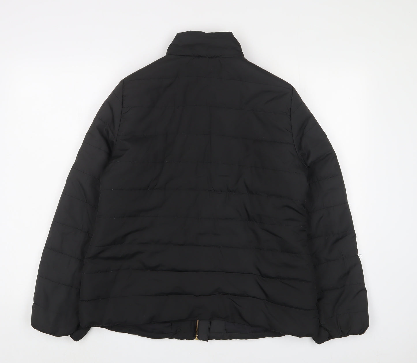 Capsule Womens Black Quilted Jacket Size 12 Zip