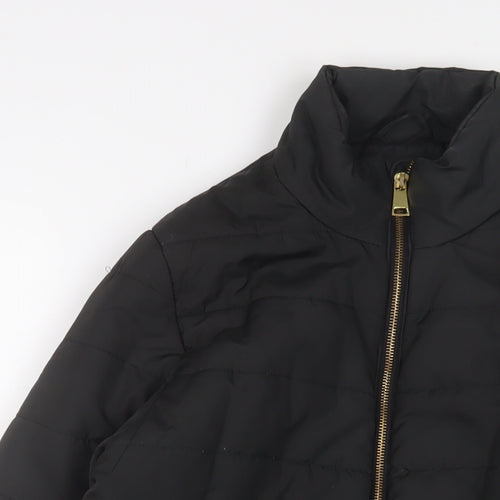 Capsule Womens Black Quilted Jacket Size 12 Zip