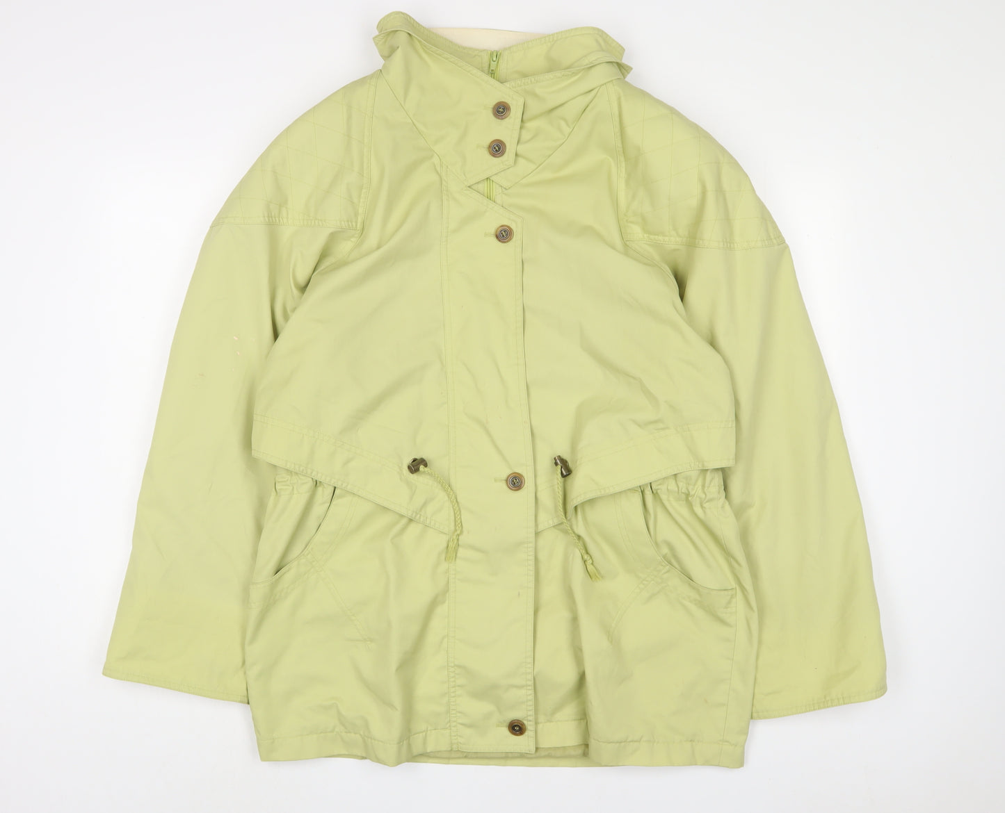 Telemac Womens Green Jacket Size 14 Zip