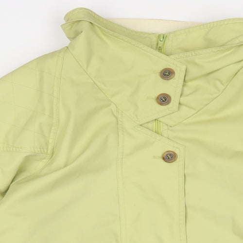 Telemac Womens Green Jacket Size 14 Zip