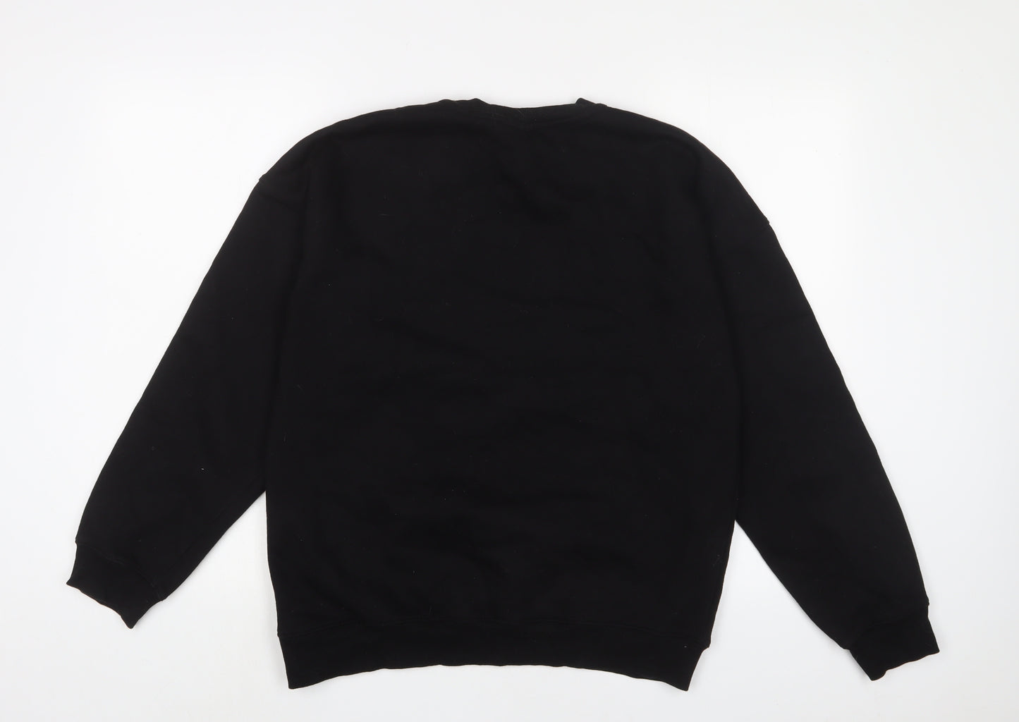 H&M Mens Black Cotton Pullover Sweatshirt Size S