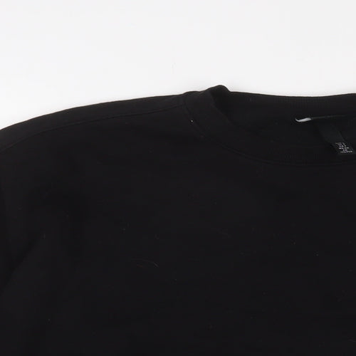 H&M Mens Black Cotton Pullover Sweatshirt Size S