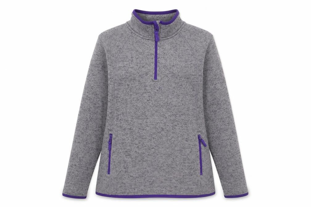 Front view of Crane women’s grey jacket, size UK 12, zip