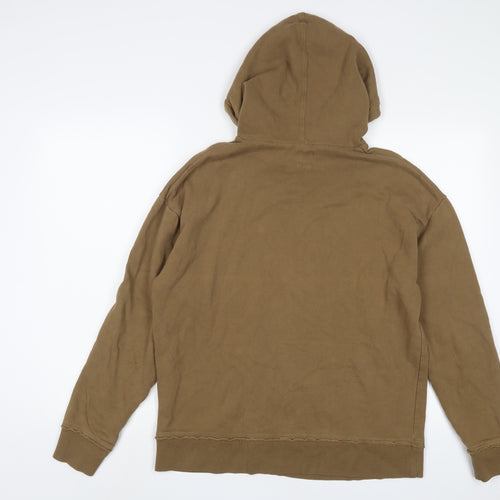 River Island Mens Green Cotton Pullover Hoodie Size S