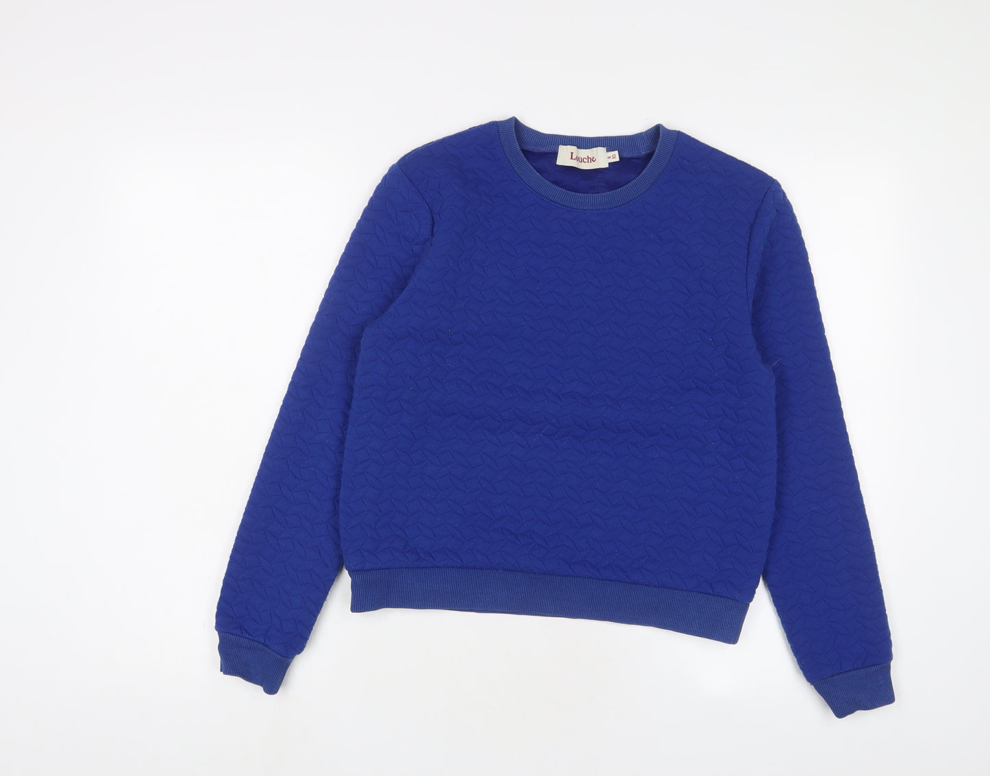 Louche Womens Blue Cotton Pullover Sweatshirt Size 8 Pullover