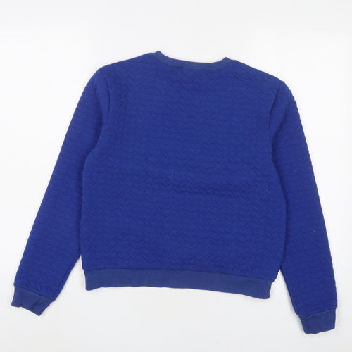 Louche Womens Blue Cotton Pullover Sweatshirt Size 8 Pullover