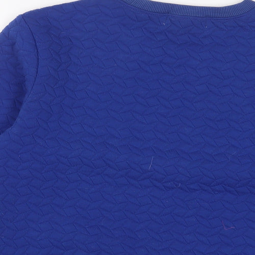 Louche Womens Blue Cotton Pullover Sweatshirt Size 8 Pullover