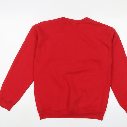 Boohoo Mens Red Cotton Pullover Sweatshirt Size S - New York