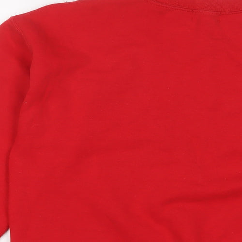 Boohoo Mens Red Cotton Pullover Sweatshirt Size S - New York