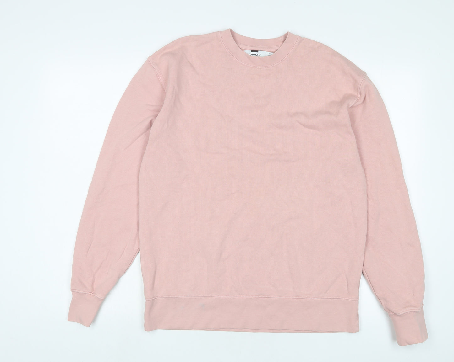 Topman Mens Pink Cotton Pullover Sweatshirt Size XS - 2XS