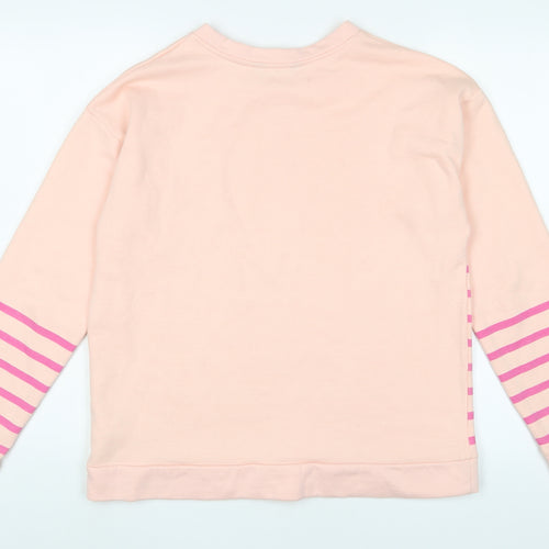 Lipsy Womens Pink Striped Cotton Pullover Sweatshirt Size M Pullover - J'adore