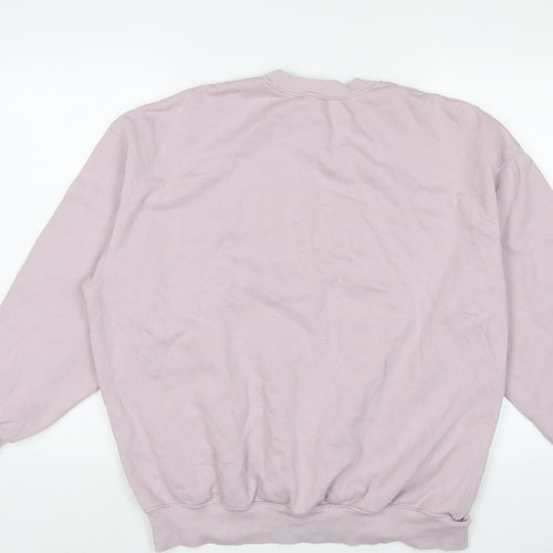 H&M Womens Pink Cotton Pullover Sweatshirt Size M Pullover