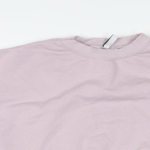 H&M Womens Pink Cotton Pullover Sweatshirt Size M Pullover