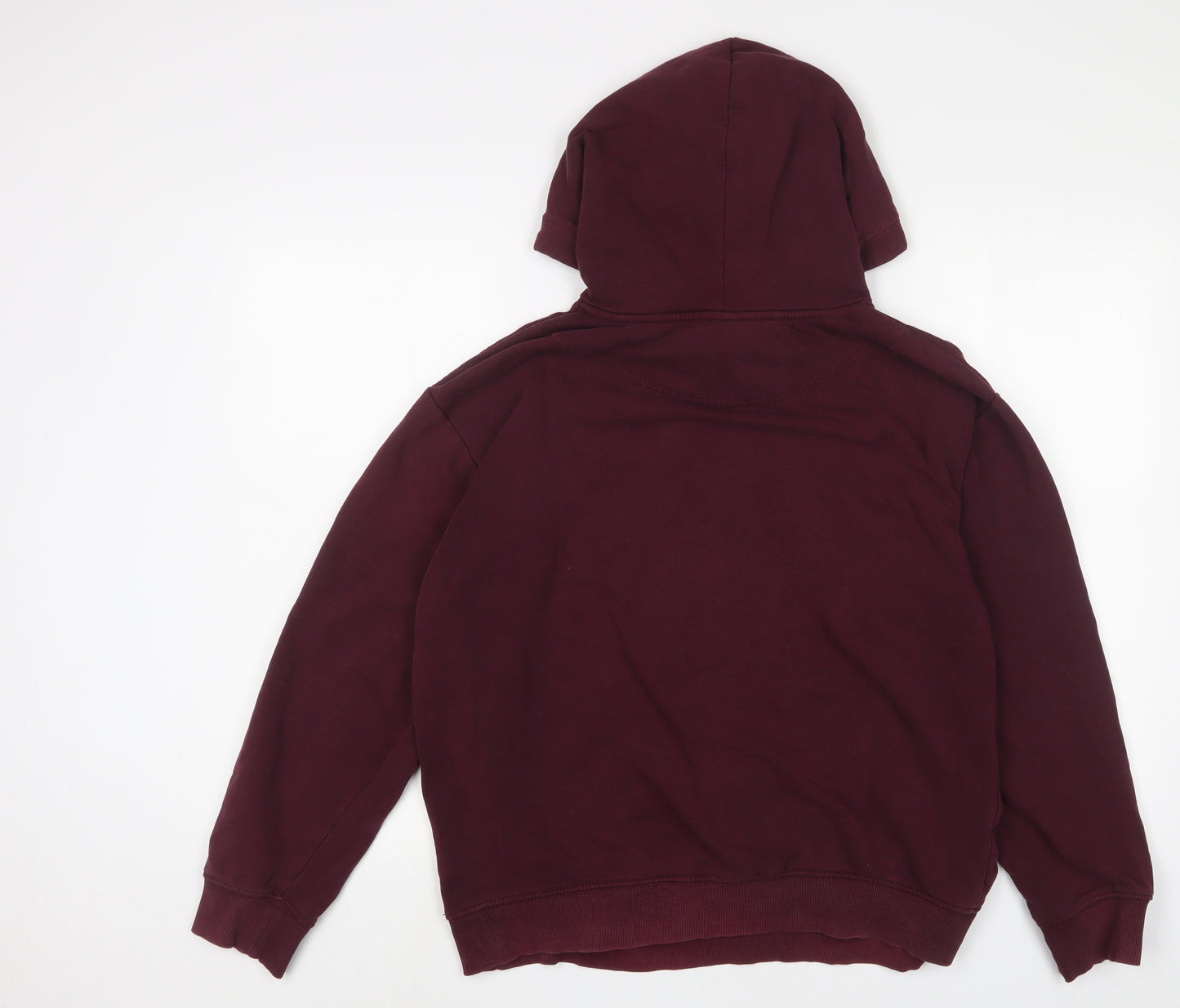 H&M Mens Red Cotton Pullover Hoodie Size M