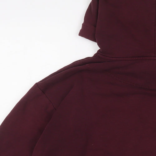 H&M Mens Red Cotton Pullover Hoodie Size M