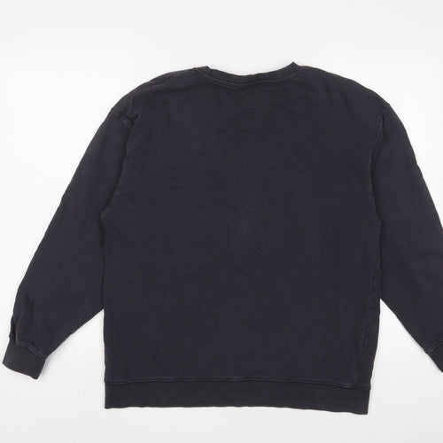 Zara Womens Blue Cotton Pullover Sweatshirt Size S Pullover