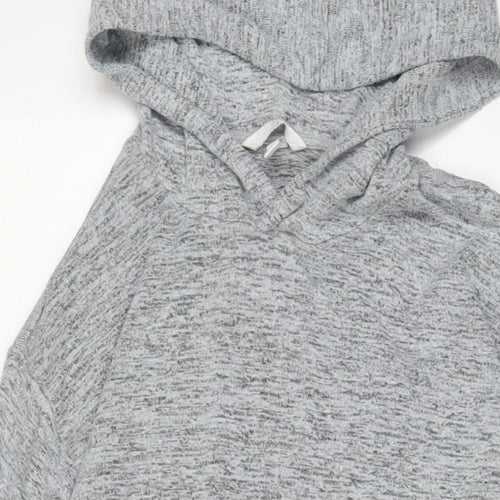 H&M Womens Grey Polyester Pullover Hoodie Size M Pullover