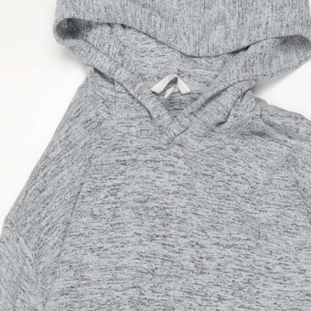 H&M Womens Grey Polyester Pullover Hoodie Size M Pullover