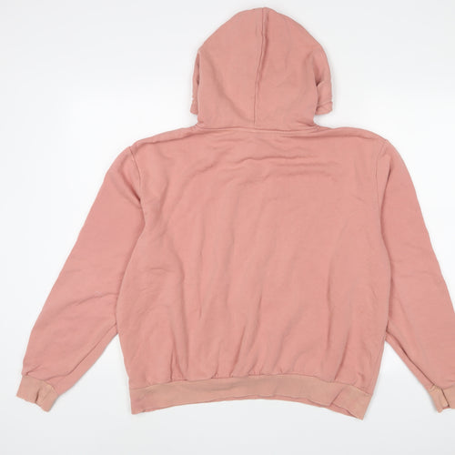 h7m Womens Pink Cotton Pullover Hoodie Size L Pullover