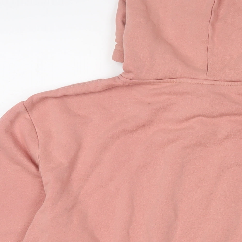 h7m Womens Pink Cotton Pullover Hoodie Size L Pullover