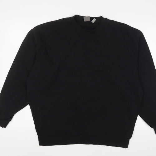 ASOS Mens Black Cotton Pullover Sweatshirt Size M