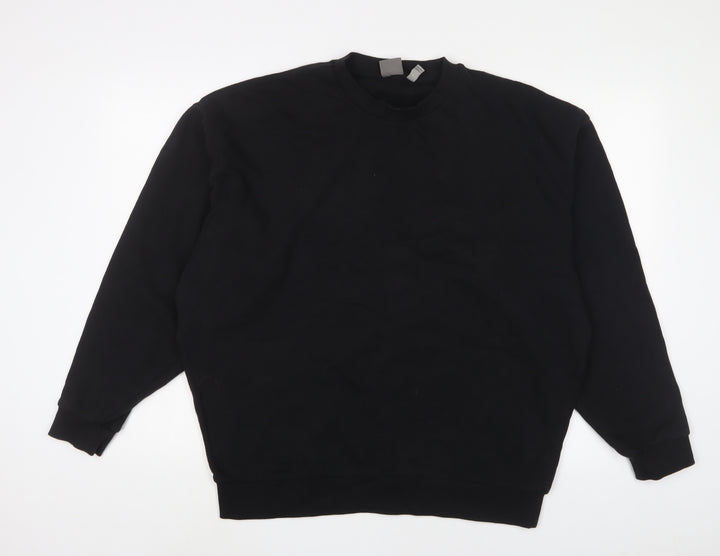 ASOS Mens Black Cotton Pullover Sweatshirt Size M