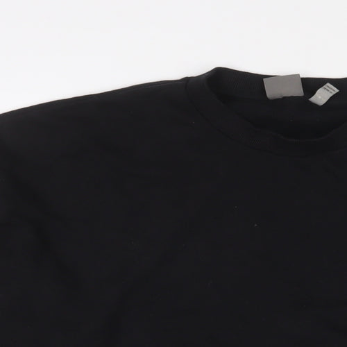 ASOS Mens Black Cotton Pullover Sweatshirt Size M